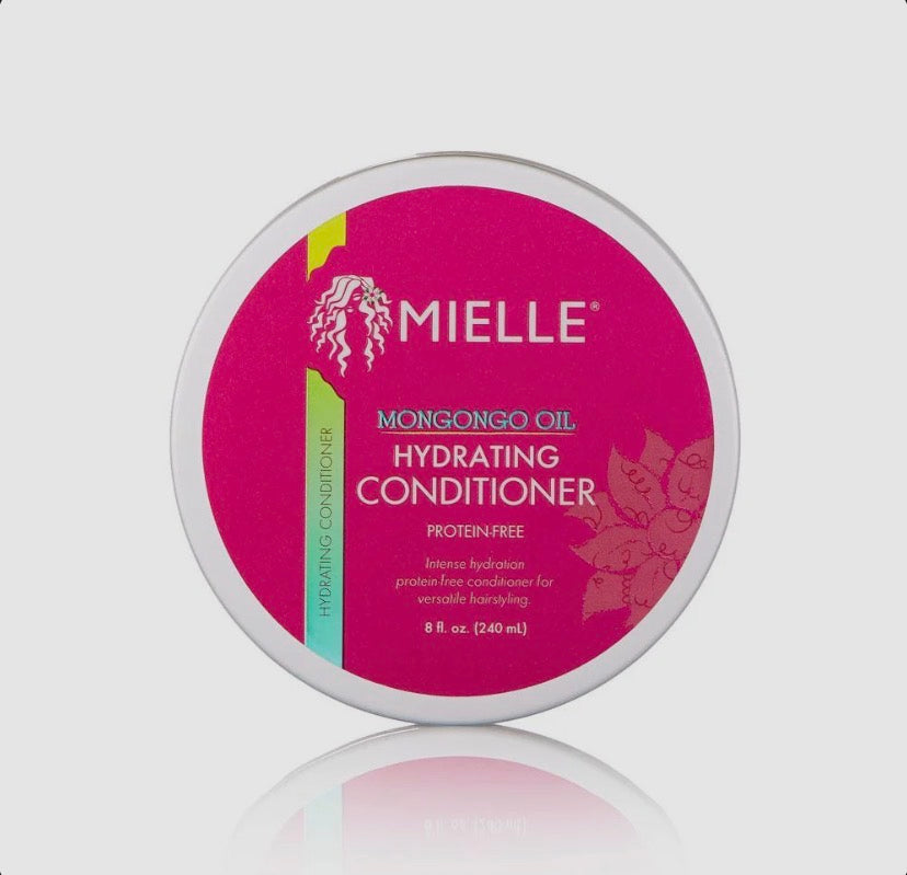 Mielle Organics Mongongo Oil Protein-Free Hydrating Hair Conditioner - Deep Conditioner for Dry, Damaged Hair - Infused with Almond Oil for Improved Softness & Shine (8 Fl Oz)