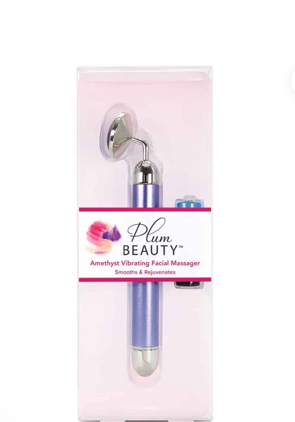Plum Beauty Amethyst Vibrating Facial Massager