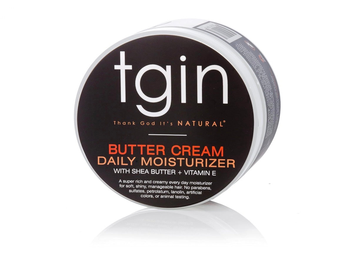 tgin Butter Cream Daily Moisturizer for Curly, Coily and Wavy Hair, Rich Moisture and Deep Conditioning for Dry Hair, 12 oz